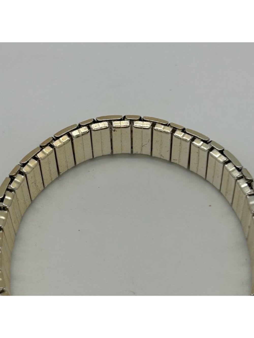 Vintage Gold Tone and Silver Tone Stretch Expansion Bracelet Mid Century Classic - Picture 5 of 14